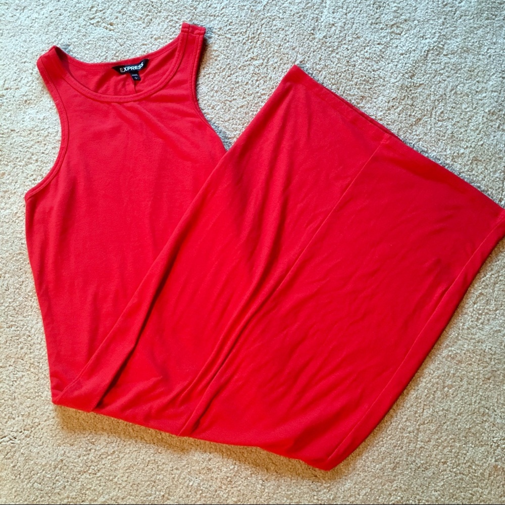 Express Cherry Red Midi Dress